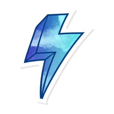 Yapıştırma biçiminde el çizimi gök gürültüsü karalaması