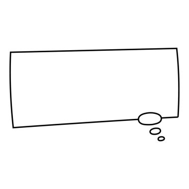 El çizimi sohbet balonu vektör çizimi