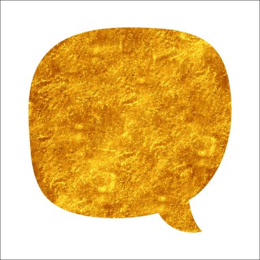 parıldayan altın folyo sohbet balonu