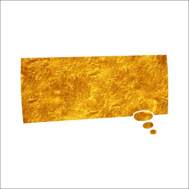 parıldayan altın folyo sohbet balonu