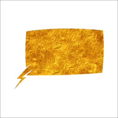 parıldayan altın folyo sohbet balonu