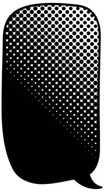 siyah yarım ton gradyan sohbet balonu