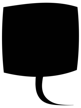 Siyah el çizimi sohbet baloncuğu el çizimi vektör çizimi