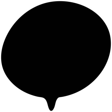 Siyah el çizimi sohbet baloncuğu el çizimi vektör çizimi