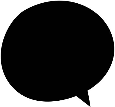 Siyah el çizimi sohbet baloncuğu el çizimi vektör çizimi