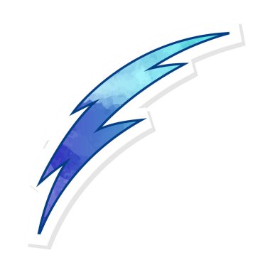 Yapıştırma biçiminde el çizimi gök gürültüsü karalaması