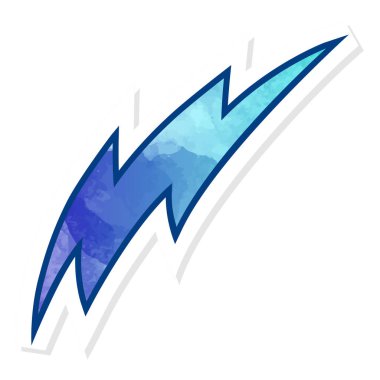 Yapıştırma biçiminde el çizimi gök gürültüsü karalaması