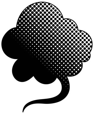 siyah yarım ton gradyan sohbet balonu