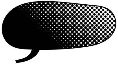 siyah yarım ton gradyan sohbet balonu