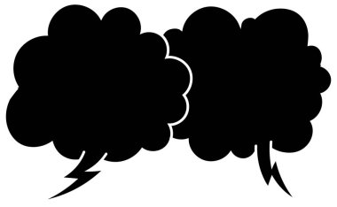 Siyah el çizimi sohbet baloncuğu el çizimi vektör çizimi