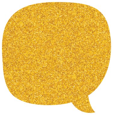 parıldayan altın folyo sohbet balonu