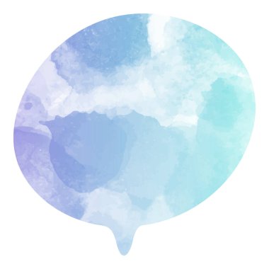 suluboya sohbet balonu vektör çizimi