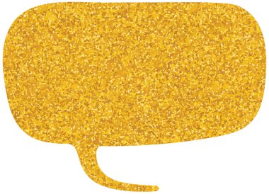 parıldayan altın folyo sohbet balonu