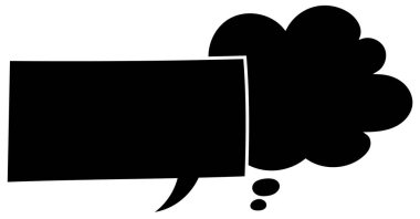 Siyah el çizimi sohbet baloncuğu el çizimi vektör çizimi