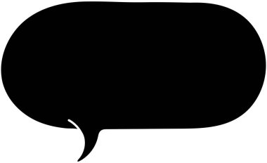 Siyah el çizimi sohbet baloncuğu el çizimi vektör çizimi