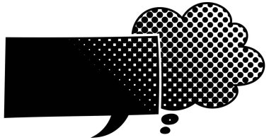 siyah yarım ton gradyan sohbet balonu