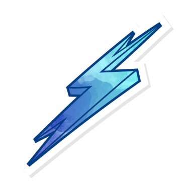 Yapıştırma biçiminde el çizimi gök gürültüsü karalaması