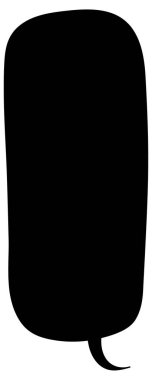 Siyah el çizimi sohbet baloncuğu el çizimi vektör çizimi