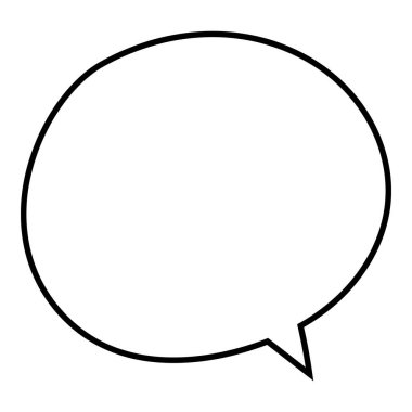 El çizimi sohbet balonu vektör çizimi