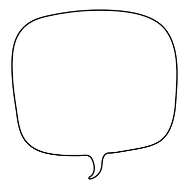 El çizimi sohbet balonu vektör çizimi