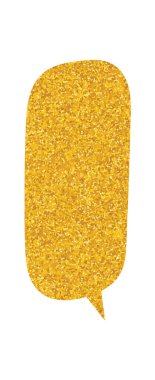 parıldayan altın folyo sohbet balonu