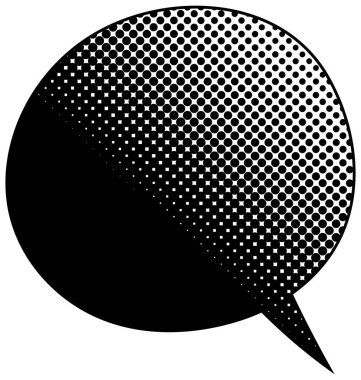 siyah yarım ton gradyan sohbet balonu