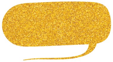 parıldayan altın folyo sohbet balonu