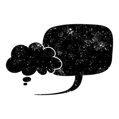 grunge rustic chat kabarcık vektör çizimi