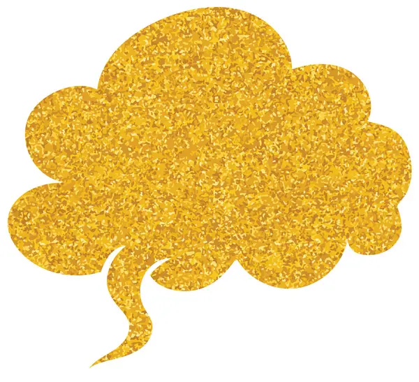 parıldayan altın folyo sohbet balonu