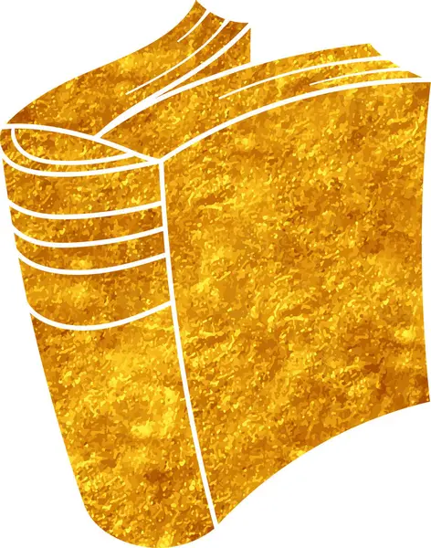 Altın renkli el çizimi kitap karalaması