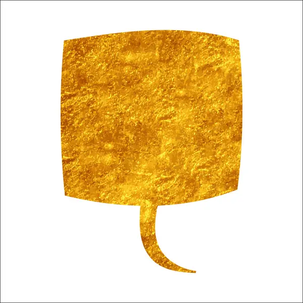 parıldayan altın folyo sohbet balonu