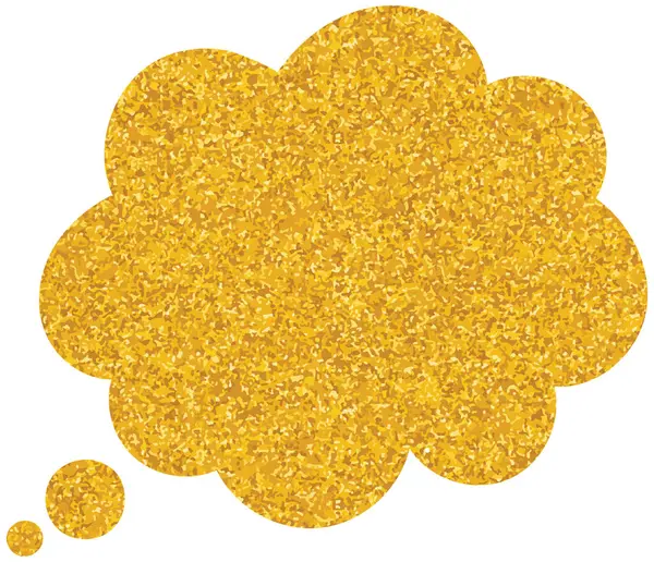 parıldayan altın folyo sohbet balonu