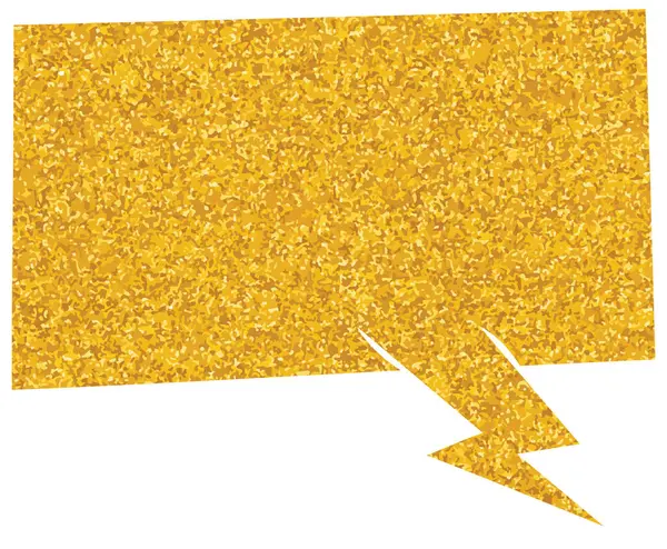 parıldayan altın folyo sohbet balonu