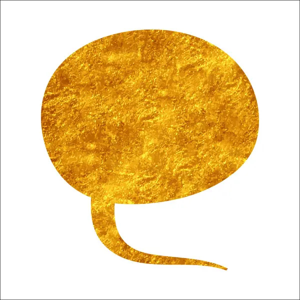 parıldayan altın folyo sohbet balonu