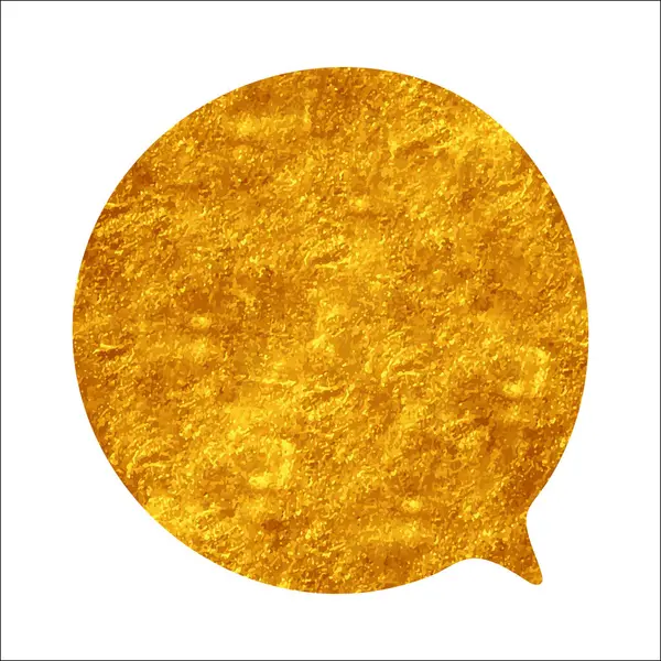 parıldayan altın folyo sohbet balonu