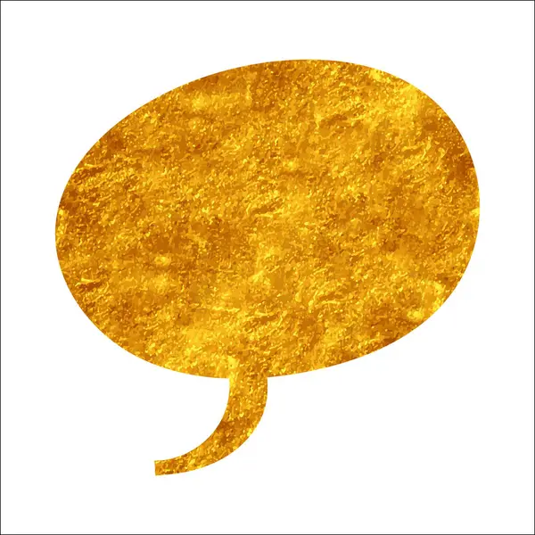 parıldayan altın folyo sohbet balonu 