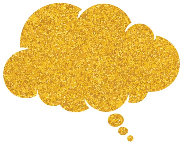 parıldayan altın folyo sohbet balonu