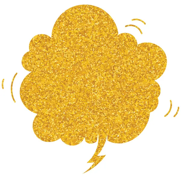 parıldayan altın folyo sohbet balonu