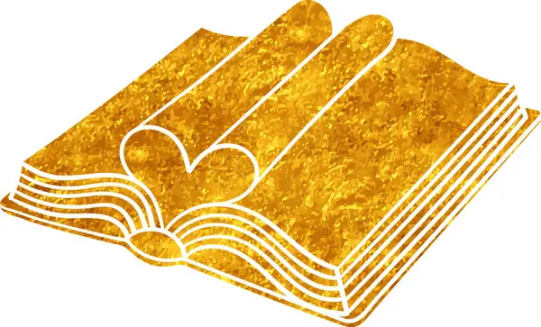 Altın renkli el çizimi kitap karalaması