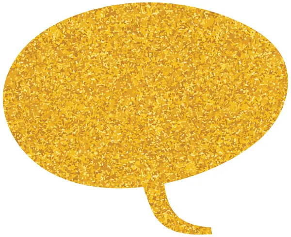 parıldayan altın folyo sohbet balonu