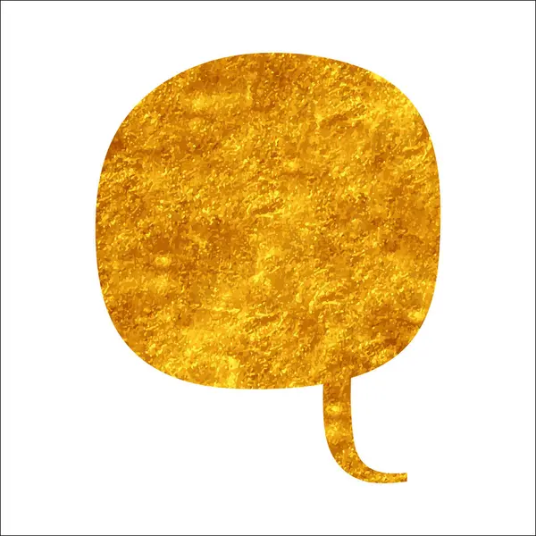 parıldayan altın folyo sohbet balonu