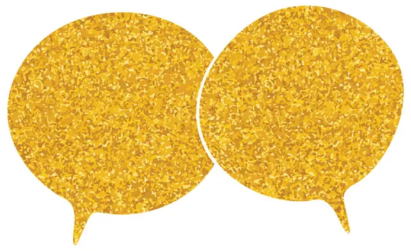 parıldayan altın folyo sohbet balonu