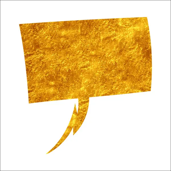 parıldayan altın folyo sohbet balonu