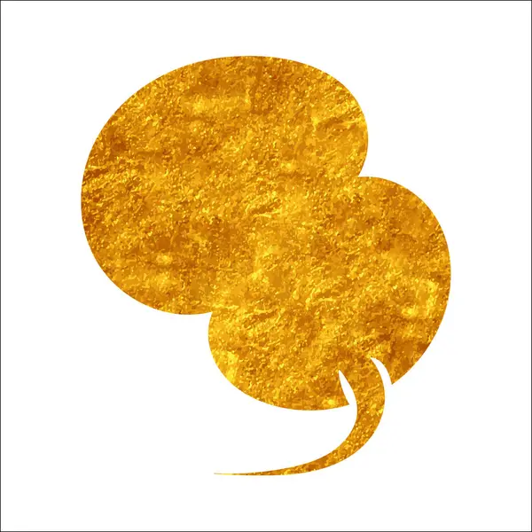 parıldayan altın folyo sohbet balonu