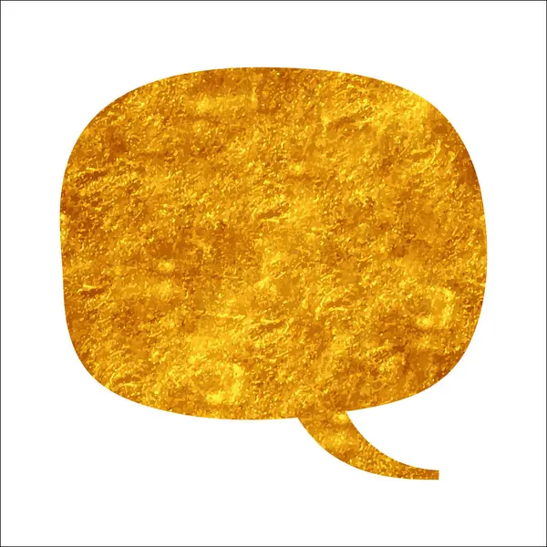 parıldayan altın folyo sohbet balonu