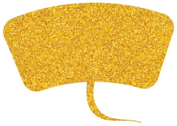 parıldayan altın folyo sohbet balonu