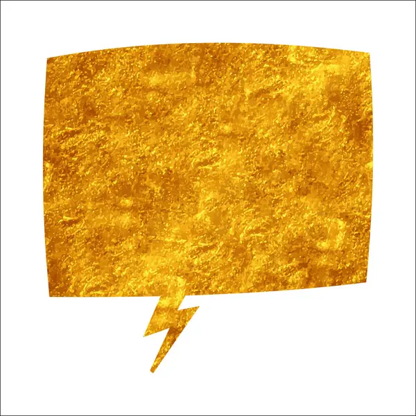 parıldayan altın folyo sohbet balonu