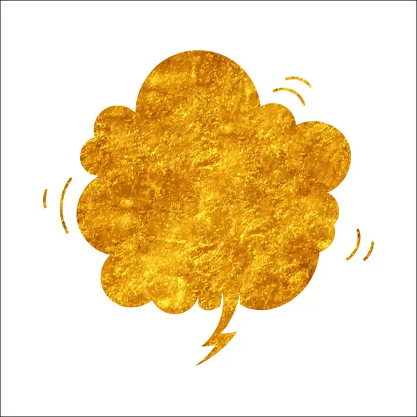 parıldayan altın folyo sohbet balonu