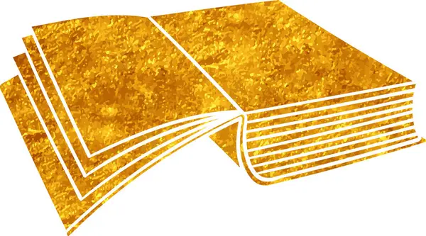 Altın renkli el çizimi kitap karalaması