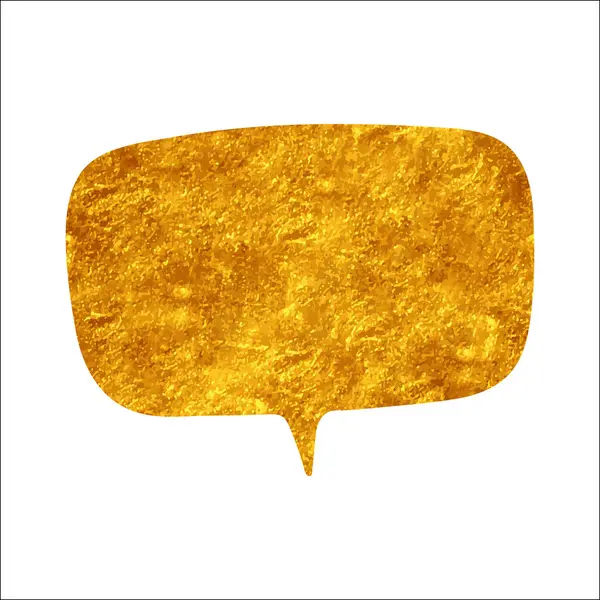 parıldayan altın folyo sohbet balonu